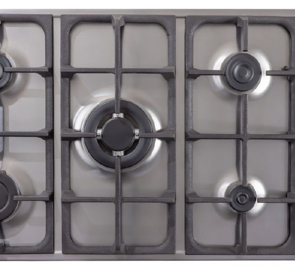 Nardi 90cm 5-Burner Built-in Gas Hob with Cast Iron Supports - Italian design & components (SCG55 AVX)