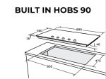 ⁦Nardi 90cm 5-Burner Built-in Gas Hob with Cast Iron Supports - Italian design & components (FLG95 EAVX)⁩ - الصورة ⁦5⁩