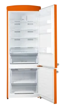 ⁦Nardi  410L Retro Combination Refrigerator -Orange- NRC640RO⁩ - الصورة ⁦2⁩